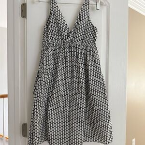 Old Navy Black and White Patterned Dress